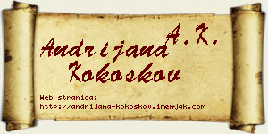 Andrijana Kokoškov vizit kartica